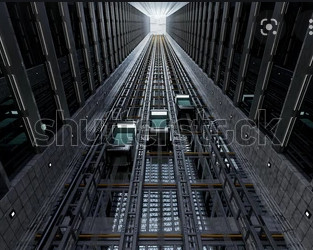 सुरक्षा ब्रेक 1000 किग्रा क्षमता के साथ 1.0m/S हाई स्पीड यात्री लिफ्ट