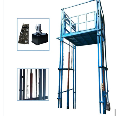 8 टन वाणिज्यिक फ्रेट लिफ्ट 4 मंजिल 1200KG हाइड्रोलिक लिफ्ट