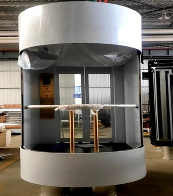 स्क्वायर ग्लास आवासीय पैनोरमिक लिफ्ट 6 व्यक्ति गियरलेस मोटर लिफ्ट