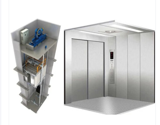 1.0m / s फ्रेट लिफ्ट VVVF कंट्रोल 2000KG मशीन रूम के साथ लिफ्ट